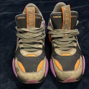 Puma RS-X  OH Running Shoes with Orange and Purple Accents Sz 11 Men’s